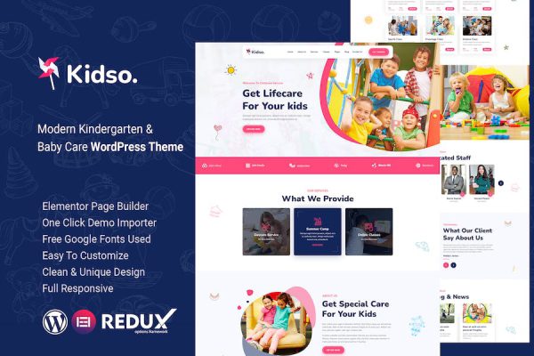 Kidso - Modern Kindergarten WordPress Teması