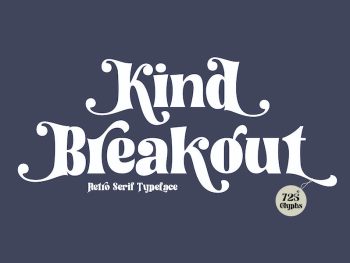 Kind Breakout - Retro Serif Font Yazı Tipi