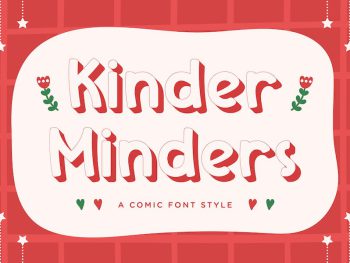 Kinder Minders - A Comic Font Style Yazı Tipi