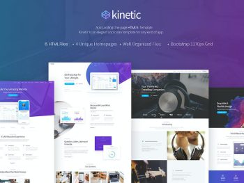 Kinetic - App Landing Page Yazı Tipi