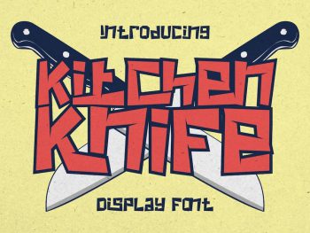 Kitchen Knife - Display Font Yazı Tipi