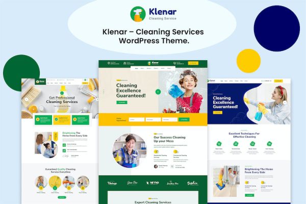 Klenar – Cleaning Services + RTL WordPress Teması