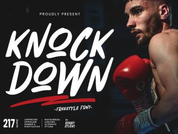 Knock Down - Handwritten Freestyle Font Yazı Tipi