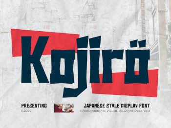 Kojiro - Japanese Style Display Font Yazı Tipi