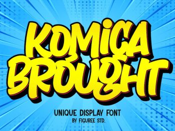 Komica Brought - Unique Display Font Yazı Tipi