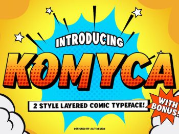 Komyca Layered Comic Typeface Yazı Tipi