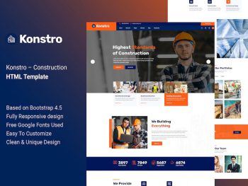 Konstro - Construction HTML Template Yazı Tipi