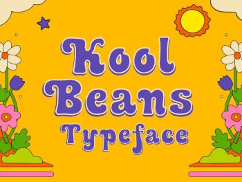 Kool Beans - Groovy Display Typeface Yazı Tipi