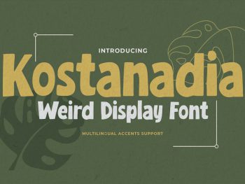 Kostanadia - Weird Display Font Yazı Tipi