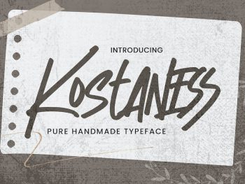 Kostaness - Pure Handmade Typeface Yazı Tipi