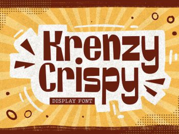 Krenzy Crispy - Crunchy Display Font Yazı Tipi