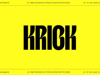 Krick Display Typeface Yazı Tipi