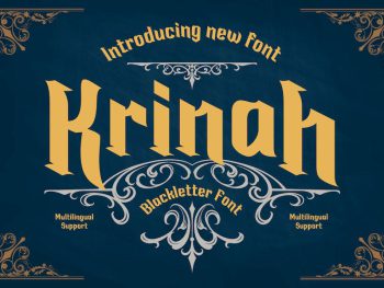 Krinah Blackletter font Yazı Tipi