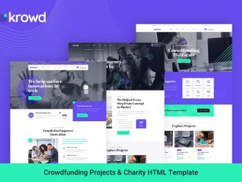 Krowd - Crowdfunding Projects & Charity HTML Yazı Tipi