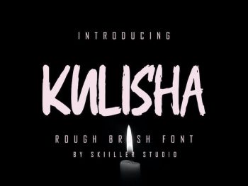 Kulisha - Rough Brush Font Yazı Tipi