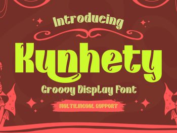 Kunhety | Groovy Retro Font Yazı Tipi