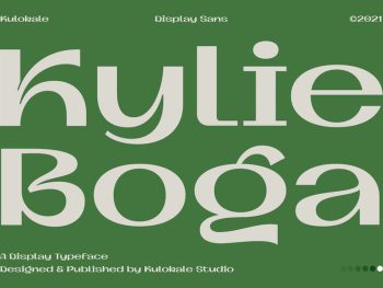 Kylie Boga Unique Display Sans Font Yazı Tipi