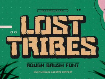 LOST TRIBES - Rough Brush Font Yazı Tipi