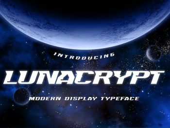 LUNACRYPT - Modern Display Typeface Yazı Tipi