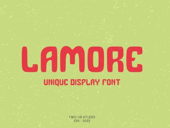 Lamore - Unique Display Font Yazı Tipi