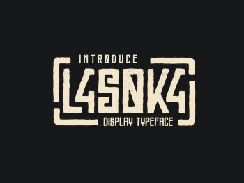 Lasoka - Rough Display Typeface Yazı Tipi