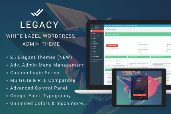 Legacy - White label WordPress Admin Theme WordPress Eklentisi