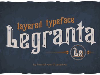 Legranta - vintage multilayered font Yazı Tipi