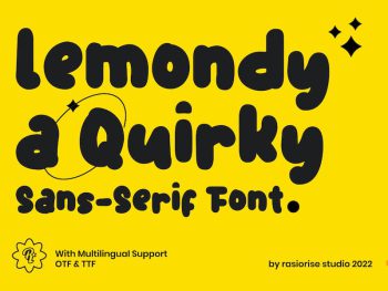 Lemondy - Quirky Sans-Serif Font Yazı Tipi