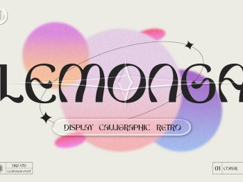 Lemonga - Retro Calligraphic Font Yazı Tipi