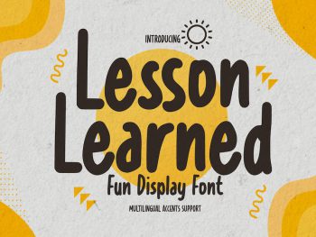 Lesson Learned - Fun Display Font Yazı Tipi
