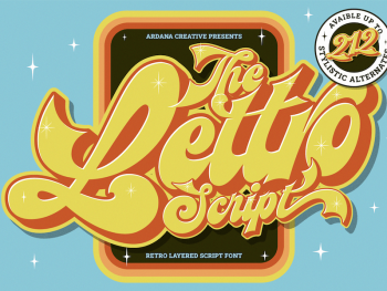 Lettro | Retro Layered Script Yazı Tipi
