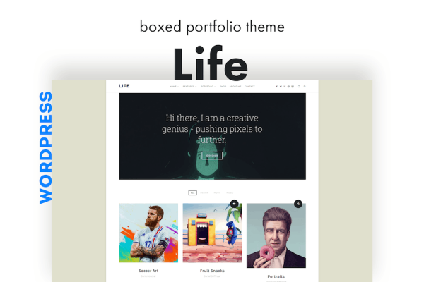 Life - Boxed Portfolio WordPress Teması