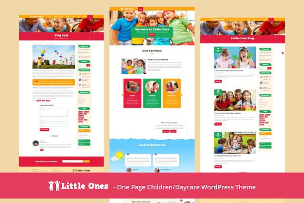 Little Ones - One Page Children/Daycare WordPress Teması