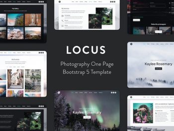 Locus - Photography One Page Bootstrap 5 Template Yazı Tipi
