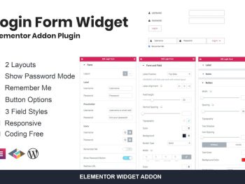 Login Form Widget Elementor Addon Plugin WordPress Eklentisi