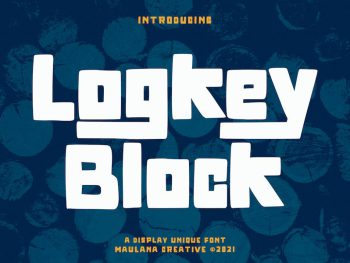 Logkey Block Display Unique Font Yazı Tipi