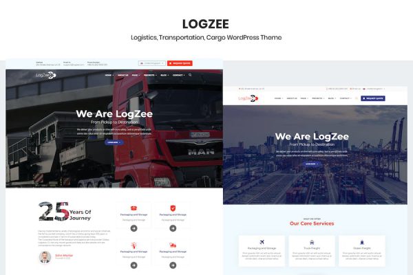 Logzee - Logistics Cargo WordPress Teması