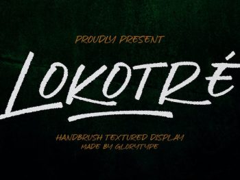 Lokotre Handbrush Textured Display Font Yazı Tipi