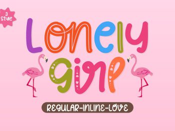 Lonely Girl - Playful Display Font Yazı Tipi