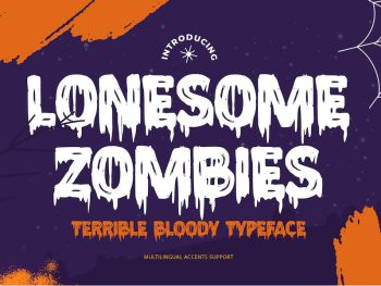 Lonesome Zombies - Terrible Bloody Typeface Yazı Tipi