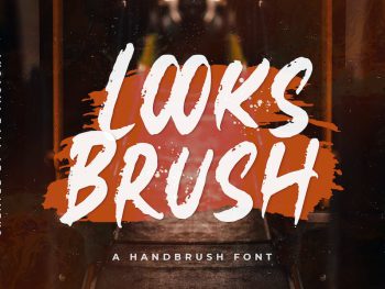Looks Brush - Hand Brush Font Yazı Tipi