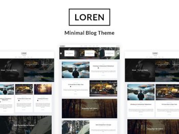 Loren Minimal Personal  Blog Theme WordPress Teması