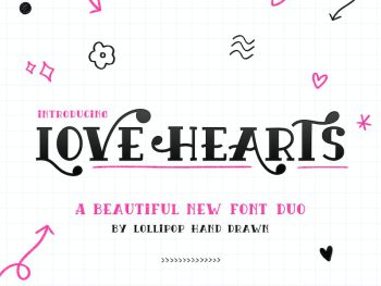 Love Hearts Font Duo Yazı Tipi