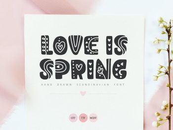 Love Is Spring Hand Drawn Font Yazı Tipi