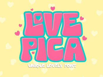 Love Pica - Lovely Valentine Font Yazı Tipi