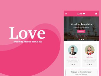 Love - Wedding Mobile Template Yazı Tipi
