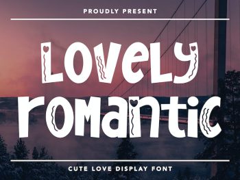 Lovely Romantic - Cute Love Display Font Yazı Tipi