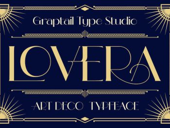 Lovera - Art Deco Typeface Yazı Tipi