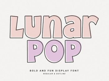 Lunar Pop - Bold & Fun Display Font Yazı Tipi