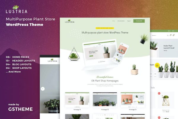 Lustria - MultiPurpose Plant Store WordPress Teması